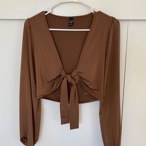 Windsor front tie blouse